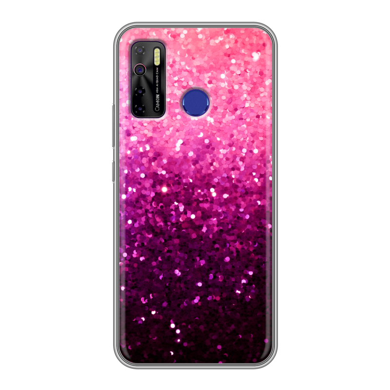 Силиконовый противоударный чехол на Tecno Camon 15 с принтом Блестки Силиконовый противоударный чехол на Tecno Camon 15 с принтом Блестки