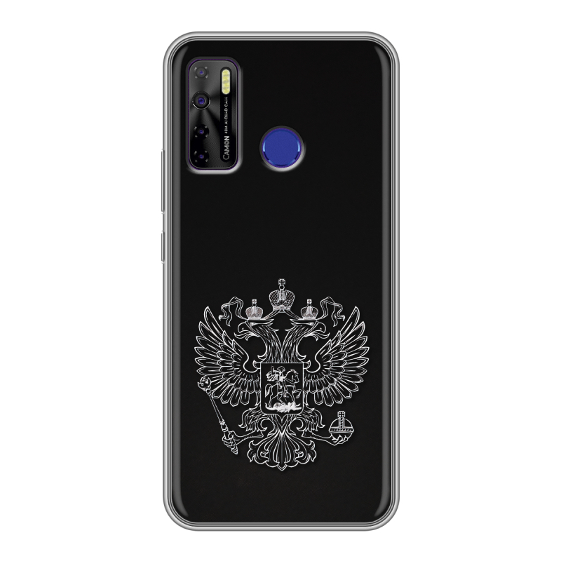 Силиконовый чехол на Tecno Camon 15 с принтом Герб России Силиконовый чехол на Tecno Camon 15 с принтом Герб России