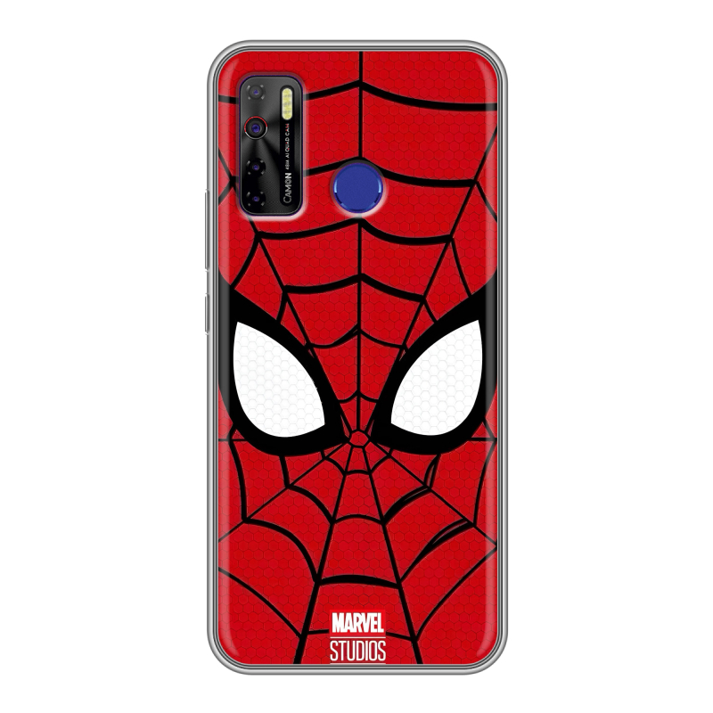 Силиконовый противоударный чехол на Tecno Camon 15 с принтом человек паук spiderman Силиконовый противоударный чехол на Tecno Camon 15 с принтом человек паук spiderman