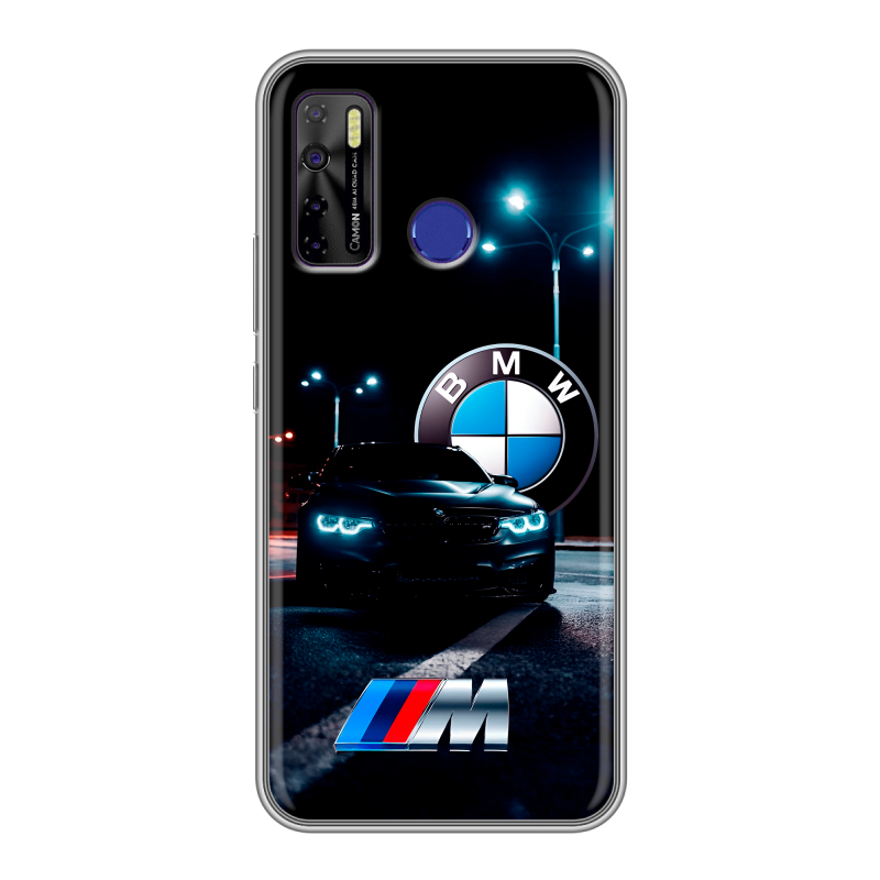 Силиконовый противоударный чехол на Tecno Camon 15 с принтом БМВ BMW Силиконовый противоударный чехол на Tecno Camon 15 с принтом БМВ BMW