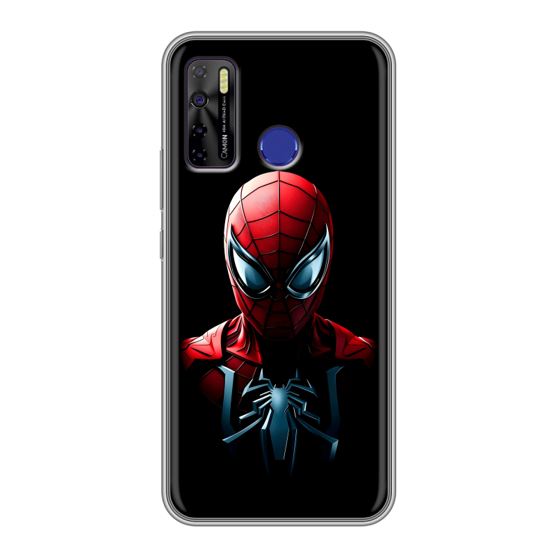 Силиконовый чехол на Tecno Camon 15 с принтом Spiderman Человек паук Силиконовый чехол на Tecno Camon 15 с принтом Spiderman Человек паук