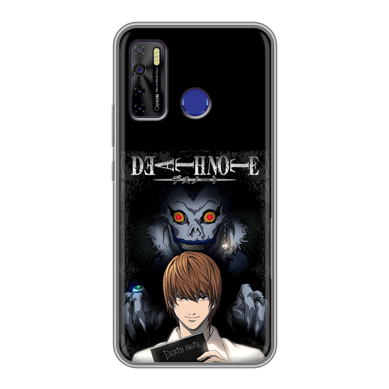 Силиконовый противоударный чехол на Tecno Camon 15 с принтом Death note Тетрадь смерти Силиконовый противоударный чехол на Tecno Camon 15 с принтом Death note Тетрадь смерти