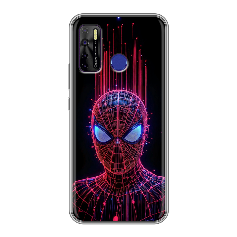 Силиконовый противоударный чехол на Tecno Camon 15 с принтом Spiderman Человек паук Силиконовый противоударный чехол на Tecno Camon 15 с принтом Spiderman Человек паук