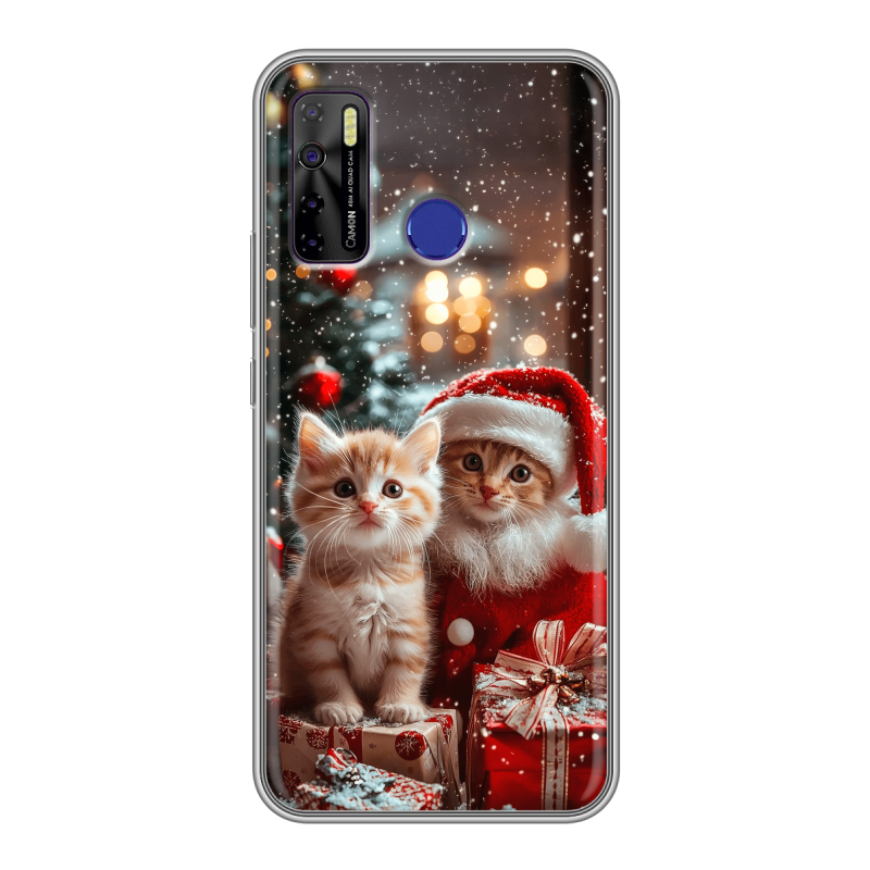 Силиконовый чехол на Tecno Camon 15 с принтом Новый год Силиконовый чехол на Tecno Camon 15 с принтом Новый год