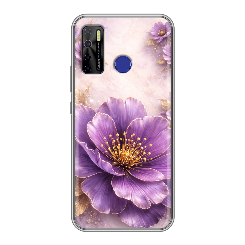 Силиконовый чехол на Tecno Camon 15 с принтом женский Силиконовый чехол на Tecno Camon 15 с принтом женский