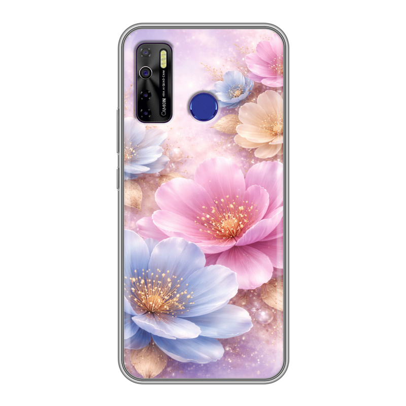 Силиконовый чехол на Tecno Camon 15 с принтом женский Силиконовый чехол на Tecno Camon 15 с принтом женский