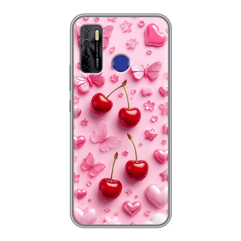 Силиконовый противоударный чехол на Tecno Camon 15 с принтом для девочек Силиконовый противоударный чехол на Tecno Camon 15 с принтом для девочек