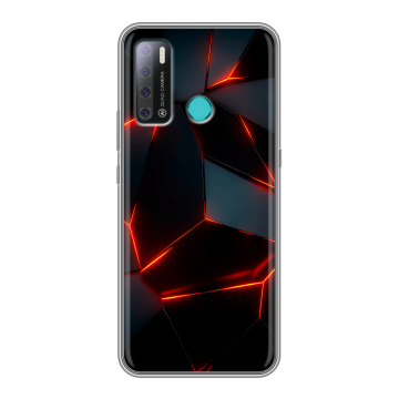Силиконовый противоударный чехол на Tecno Pouvoir 4 с принтом Яркие абстракции Силиконовый противоударный чехол на Tecno Pouvoir 4 с принтом Яркие абстракции