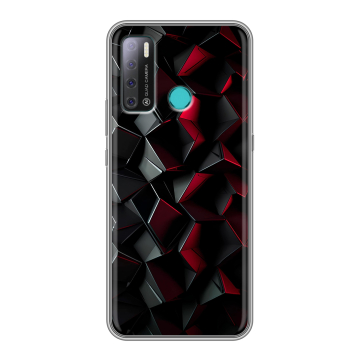 Силиконовый противоударный чехол на Tecno Pouvoir 4 с принтом Абстракция Силиконовый противоударный чехол на Tecno Pouvoir 4 с принтом Абстракция