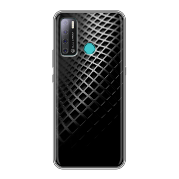 Силиконовый противоударный чехол на Tecno Pouvoir 4 с принтом Текстура металла Силиконовый противоударный чехол на Tecno Pouvoir 4 с принтом Текстура металла