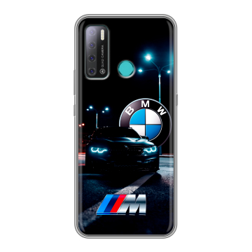 Силиконовый противоударный чехол на Tecno Pouvoir 4 с принтом БМВ BMW Силиконовый противоударный чехол на Tecno Pouvoir 4 с принтом БМВ BMW