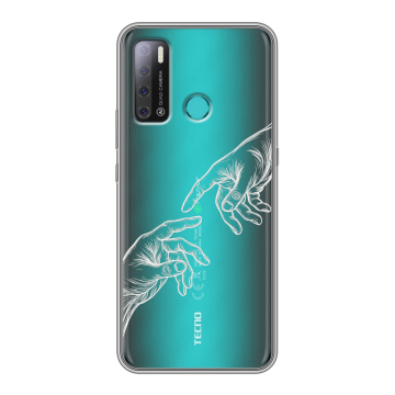Силиконовый противоударный чехол на Tecno Pouvoir 4 с принтом Сотворение мира Силиконовый противоударный чехол на Tecno Pouvoir 4 с принтом Сотворение мира