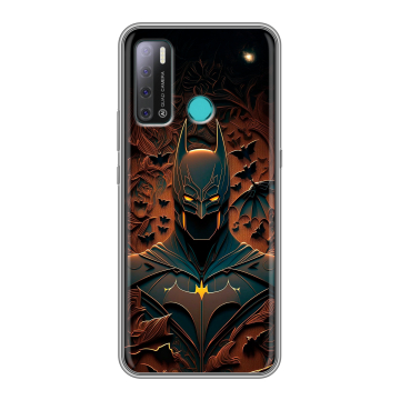 Силиконовый противоударный чехол на Tecno Pouvoir 4 с принтом Batman Бэтмен