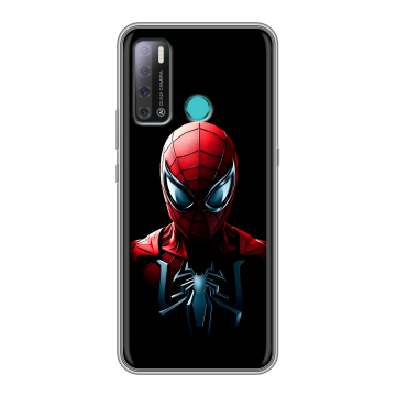 Силиконовый противоударный чехол на Tecno Pouvoir 4 с принтом Spiderman Человек паук