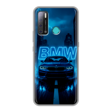 Силиконовый противоударный чехол на Tecno Pouvoir 4 с принтом BMW БМВ Силиконовый противоударный чехол на Tecno Pouvoir 4 с принтом BMW БМВ