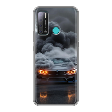 Силиконовый противоударный чехол на Tecno Pouvoir 4 с принтом BMW БМВ Силиконовый противоударный чехол на Tecno Pouvoir 4 с принтом BMW БМВ