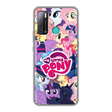 Силиконовый противоударный чехол на Tecno Pouvoir 4 с принтом My little pony Дружба чудо