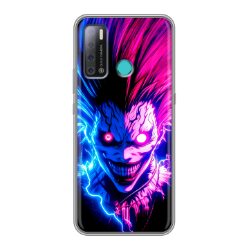 Силиконовый противоударный чехол на Tecno Pouvoir 4 с принтом Death note Тетрадь смерти