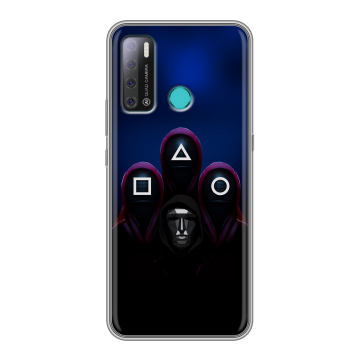 Силиконовый противоударный чехол на Tecno Pouvoir 4 с принтом Игра Кальмара Силиконовый противоударный чехол на Tecno Pouvoir 4 с принтом Игра Кальмара