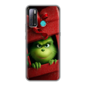 Силиконовый противоударный чехол на Tecno Pouvoir 4 с принтом Новый год Силиконовый противоударный чехол на Tecno Pouvoir 4 с принтом Новый год