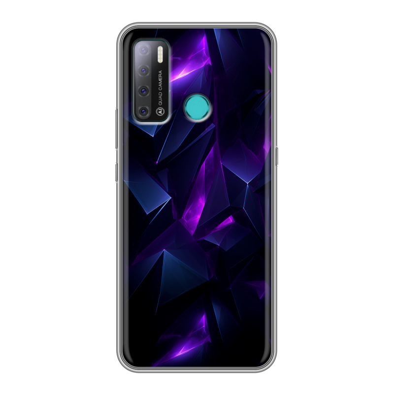 Силиконовый противоударный чехол на Tecno Pouvoir 4 с принтом Абстракиция Силиконовый противоударный чехол на Tecno Pouvoir 4 с принтом Абстракиция