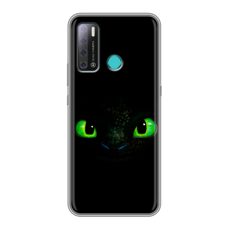 Силиконовый противоударный чехол на Tecno Pouvoir 4 с принтом Как приручить дракона Силиконовый противоударный чехол на Tecno Pouvoir 4 с принтом Как приручить дракона