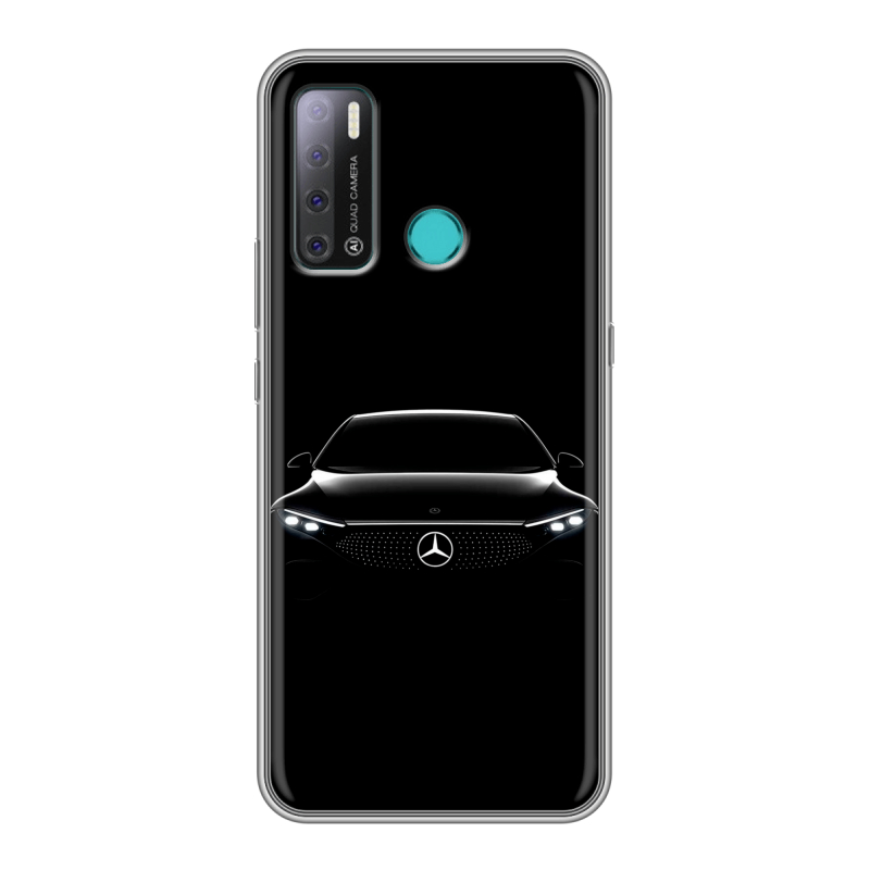 Силиконовый противоударный чехол на Tecno Pouvoir 4 с принтом Mercedes Мерседес Силиконовый противоударный чехол на Tecno Pouvoir 4 с принтом Mercedes Мерседес