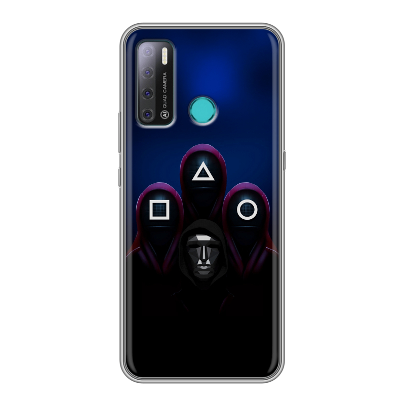 Силиконовый противоударный чехол на Tecno Pouvoir 4 с принтом Игра Кальмара Силиконовый противоударный чехол на Tecno Pouvoir 4 с принтом Игра Кальмара