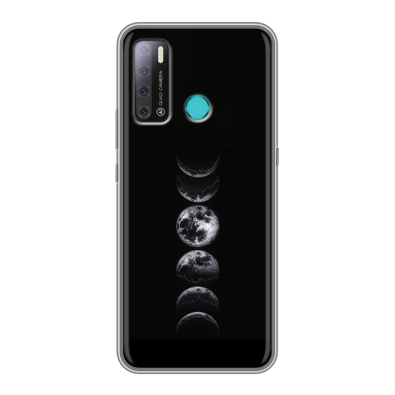 Силиконовый противоударный чехол на Tecno Pouvoir 4 с принтом женский Силиконовый противоударный чехол на Tecno Pouvoir 4 с принтом женский