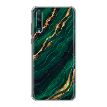 Силиконовый чехол на Huawei Honor 30i с принтом Мрамор зеленое золото Силиконовый чехол на Huawei Honor 30i с принтом Мрамор зеленое золото
