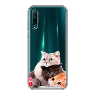 Силиконовый чехол на Huawei Honor 30i с принтом Кошки Силиконовый чехол на Huawei Honor 30i с принтом Кошки