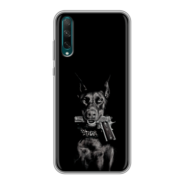 Силиконовый чехол на Huawei Honor 30i с принтом Доберман и пистолет Силиконовый чехол на Huawei Honor 30i с принтом Доберман и пистолет