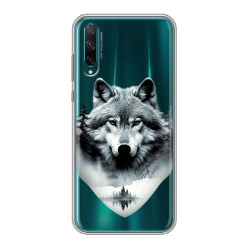 Силиконовый чехол на Huawei Honor 30i с принтом Волк в лесу