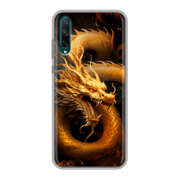Силиконовый чехол на Huawei Honor 30i с принтом Золотой дракон