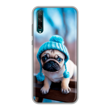 Силиконовый чехол на Huawei Honor 30i с принтом Мопс в шапке