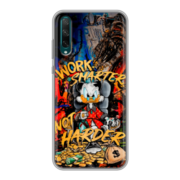 Силиконовый чехол на Huawei Honor 30i с принтом Дональд Дак Деньги