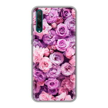 Силиконовый чехол на Huawei Honor 30i с принтом лавандовые розы Силиконовый чехол на Huawei Honor 30i с принтом лавандовые розы