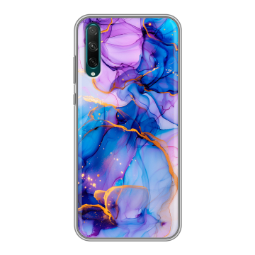 Силиконовый чехол на Huawei Honor 30i с принтом синий мрамор