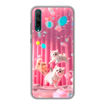 Силиконовый чехол на Huawei Honor 30i с принтом милые котики Силиконовый чехол на Huawei Honor 30i с принтом милые котики