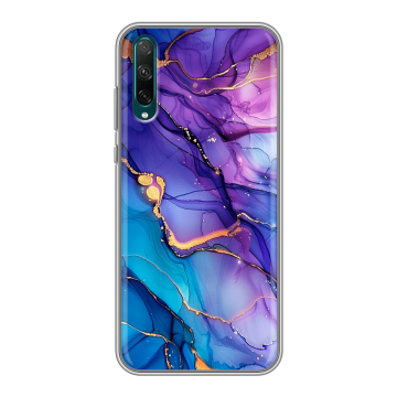 Силиконовый чехол на Huawei Honor 30i с принтом синий мрамор