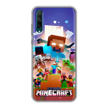 Силиконовый чехол на Huawei Honor 30i с принтом Майнкрафт Minecraft