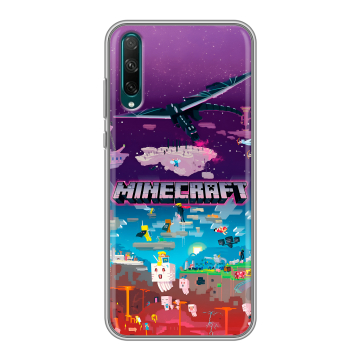 Силиконовый чехол на Huawei Honor 30i с принтом Майнкрафт Minecraft