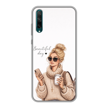 Силиконовый чехол на Huawei Honor 30i с принтом женский
