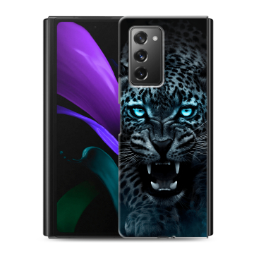 Пластиковый чехол на Samsung Galaxy Z Fold 2 с принтом Темный леопард