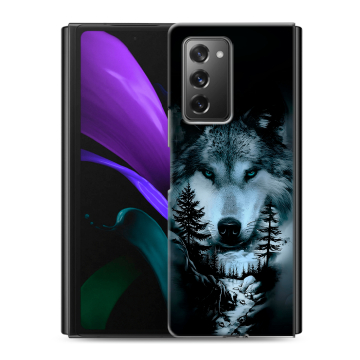 Пластиковый чехол на Samsung Galaxy Z Fold 2 с принтом Лесной волк