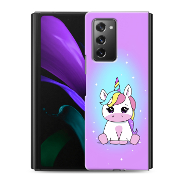Пластиковый чехол на Samsung Galaxy Z Fold 2 с принтом Единорог