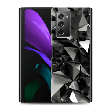 Пластиковый чехол на Samsung Galaxy Z Fold 2 с принтом Черные кристаллы