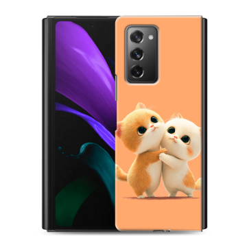 Пластиковый чехол на Samsung Galaxy Z Fold 2 с принтом Милые котики