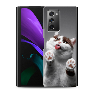Пластиковый чехол на Samsung Galaxy Z Fold 2 с принтом Коты