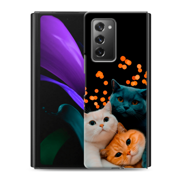 Пластиковый чехол на Samsung Galaxy Z Fold 2 с принтом Кошки